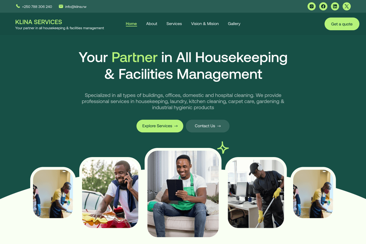 KLINA Services project preview